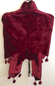 Cerise Velvet Evening Pelerine, 1920s
