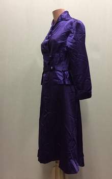 Two Piece Purple Silk Dress