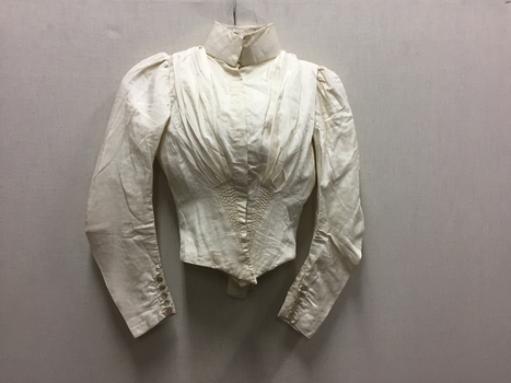 Cream silk wedding bodice