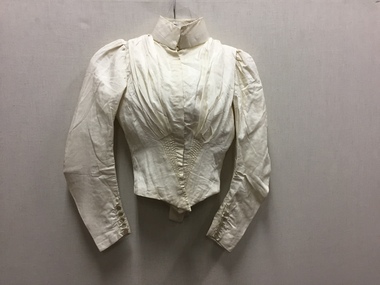 Cream silk wedding bodice