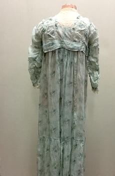 Floral layered silk, chiffon and lace peignoir