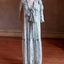 Floral layered silk, chiffon and lace peignoir