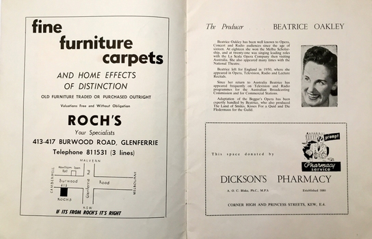 'Martha' by Flotow /  'Q' Theatre Guild, 1963