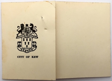 Invitation to Meet Mr Menzies and Dame Pattie Menzies, City of Kew, 1955