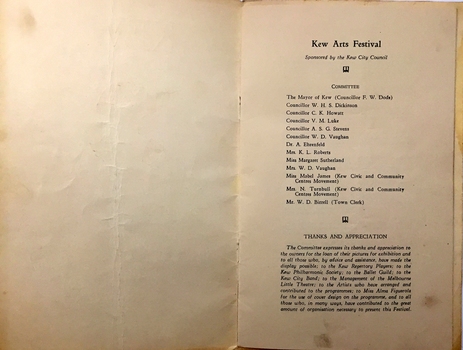 Kew Arts Festival 1950 Souvenir Programme