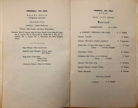 Kew Arts Festival 1950 Souvenir Programme