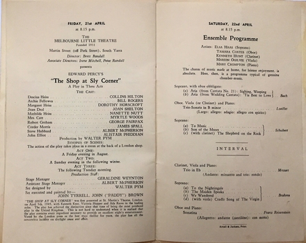 Kew Arts Festival 1950 Souvenir Programme