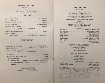 Kew Arts Festival 1951 Souvenir Programme