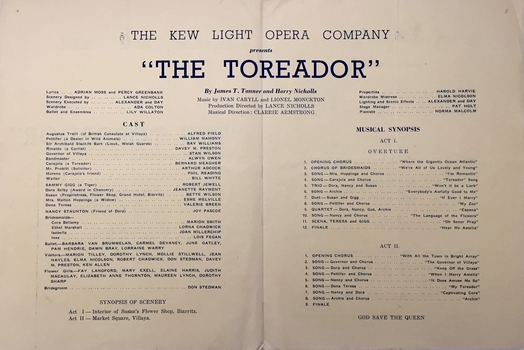The Toreador / by Ivan Caryll & Lionel Monckton