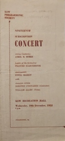 Nineteenth Subscription Concert / Kew Philharmonic Society