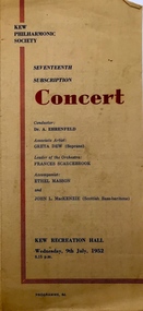 Seventeenth Subscription Concert / Kew Philharmonic Society
