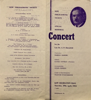 Special Memorial Concert / Kew Philharmonic Society