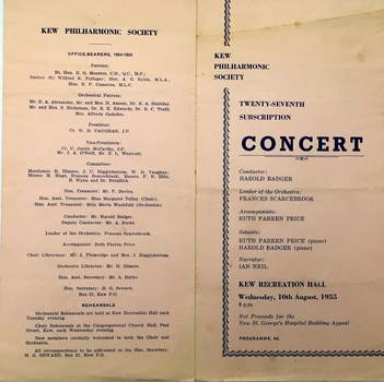 Twenty-Seventh Subscription Concert / Kew Philharmonic Society