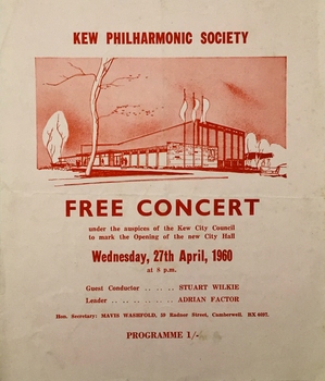 Free Concert / Kew Philharmonic Society