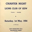 Charter Night: Lions Club of Kew