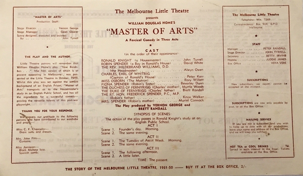 Master of Arts / by William Douglas Home
