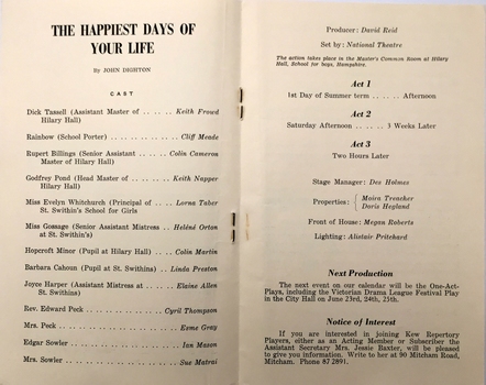 The Happiest Days of Your Life / by John Dighton