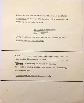 Invitation to a Special Get-Together / Social Welfare Coordinator