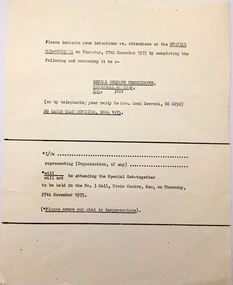 Invitation to a Special Get-Together / Social Welfare Coordinator