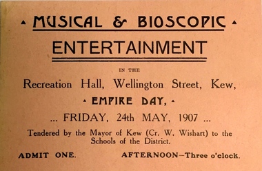 Musical and Bioscopic Entertainment