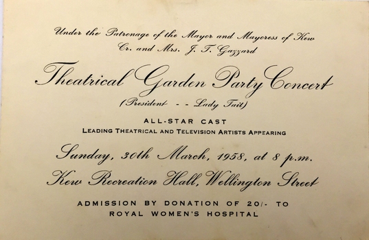 Theatrical Garden Party Concert