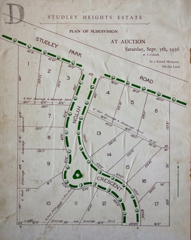 Studley Heights Estate, Kew, 1936