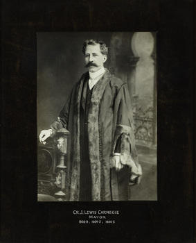 Cr. J. Lewis Carnegie, Mayor [of Kew] 1908-9; 1924-5; 1934-5