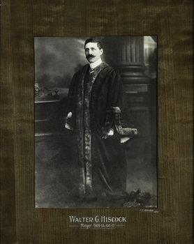 Walter G. Hiscock, Mayor [of Kew] 1909-10; 1911-12