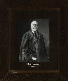 F.G.A. Barnard, Mayor [of Kew] 1920-1