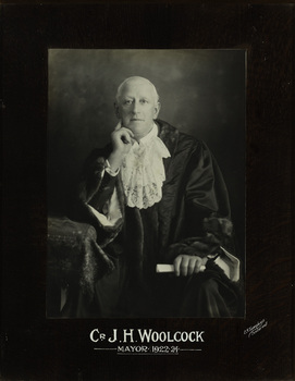 Cr. J.H. Woolcock, Mayor [of Kew] 1922-24