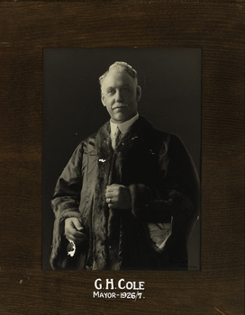 G.H. Cole, Mayor [of Kew] 1926/7
