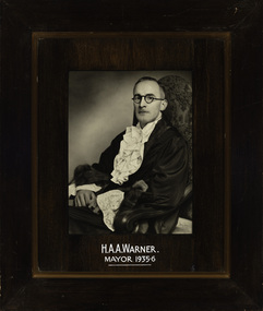 H.A.A. Warner, Mayor [of Kew] 1935-6