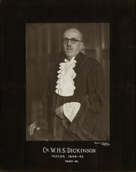 Cr. W.H.S. Dickinson, Mayor [of Kew] 1946-47, 1960-61