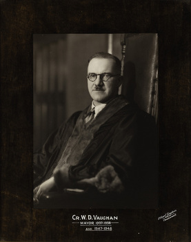 Cr. W.D. Vaughan, Mayor [of Kew] 1937-1938 and 1947-1948