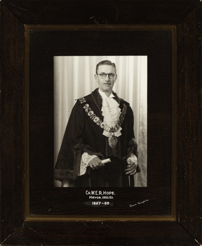 Cr. W.E.R. Hope, Mayor [of Kew] 1952-3, 1967-8