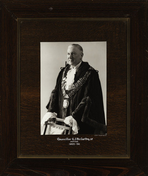 Cr. C. J. McCarthy J.P., Mayor [of Kew] 1955-6