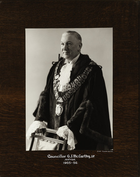 Cr. C. J. McCarthy J.P., Mayor [of Kew] 1955-6