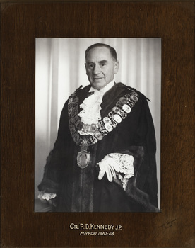 Cr. R. D. Kennedy J.P., Mayor [of Kew] 1962-63