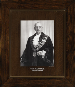 Cr. G.O.S. Greer J.P., Mayor [of Kew] 1964-5