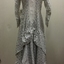  Printed White Cotton Day Dress, 1870s