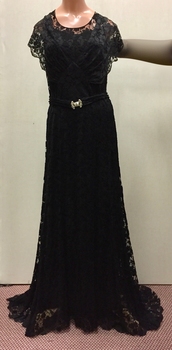 Black Lace Evening Dress, 1930s