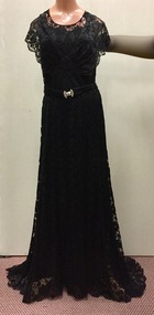 Black Lace Evening Dress, 1930s