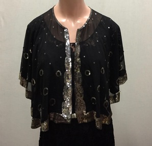 Lace and Sequins Evening Cape