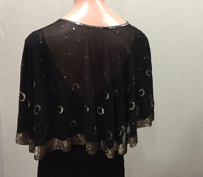 Lace and Sequins Evening Cape