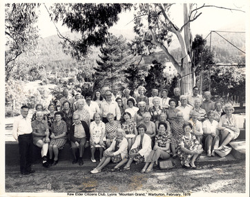 Kew Elder Citizens' Club, Lyons "Mountain Grand" Warburton, February, 1978