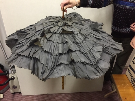 Silk, Metal & Cane Parasol, c.1900