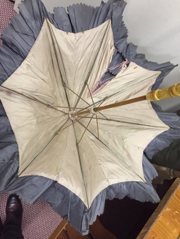 Silk, Metal & Cane Parasol, c.1900
