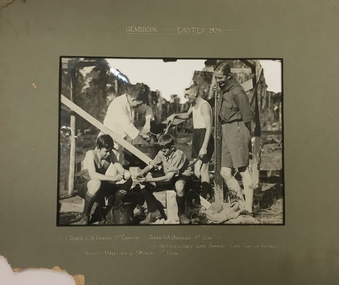 Photograph, 1st Kew Scout Group, 1st Kew Scouts - Gembrook, Easter 1928, 1928