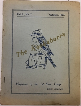 The Kookaburra, 1st Kew Troop Magazine, 1927