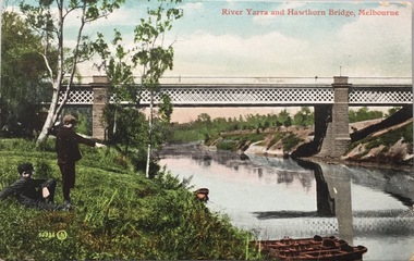 River Yarra and Hawthorn Bridge, Melbourne